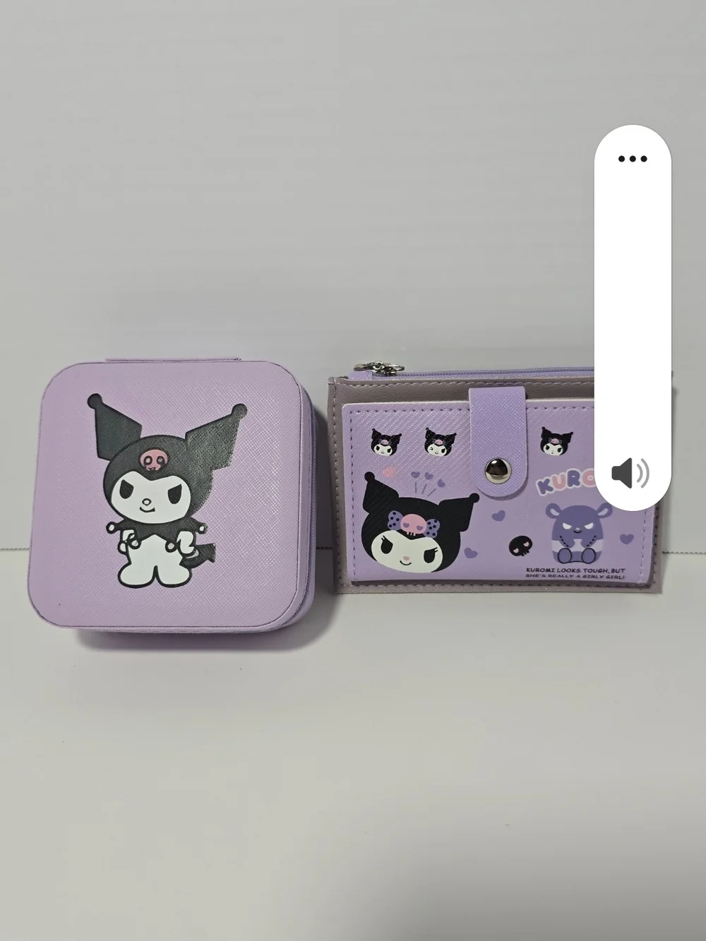 Kuromi Lavender Wallet & Jewelry Case Set